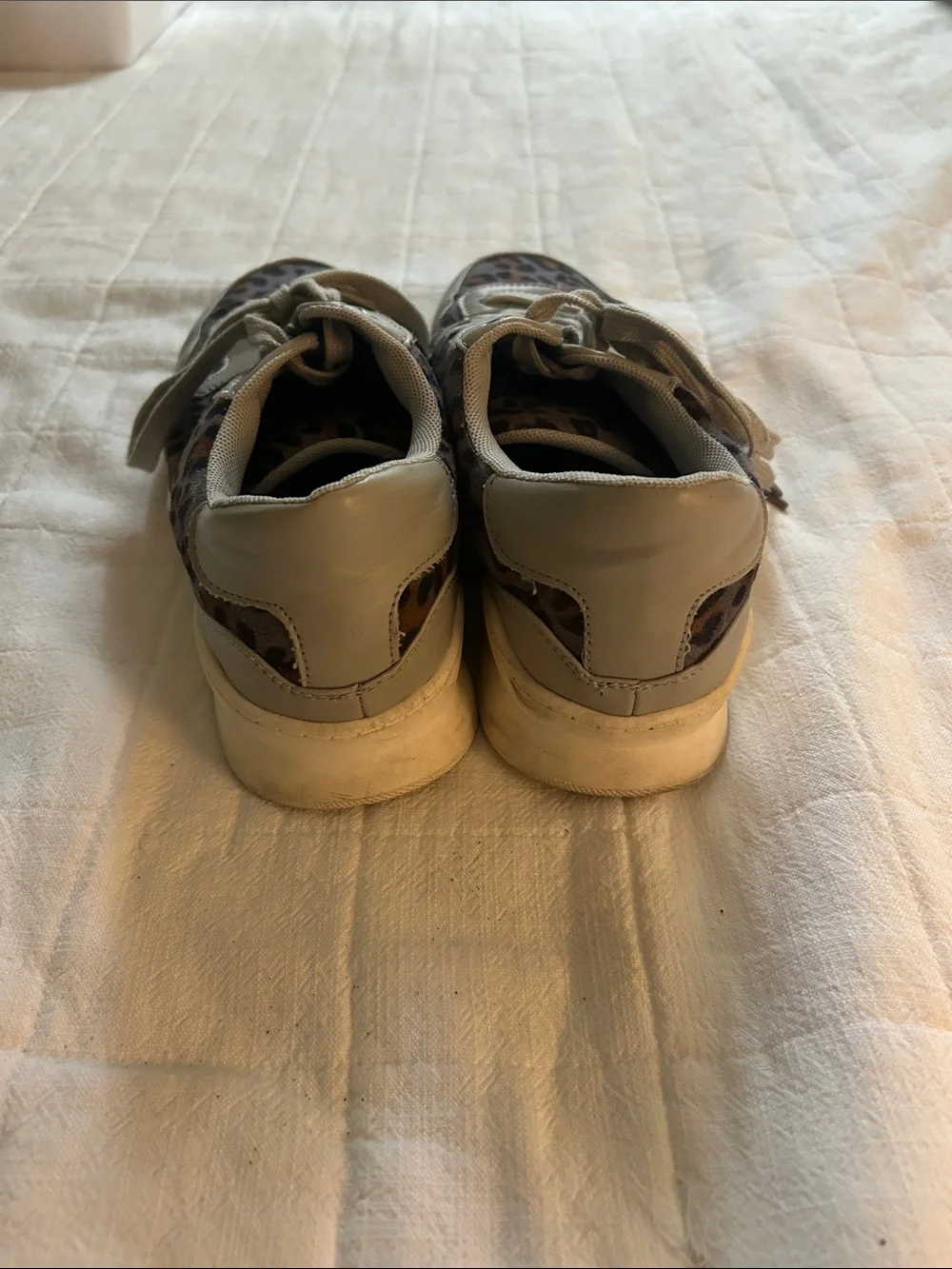 Coconuts by Matisse Leopard Print Brown and Tan Sneakers